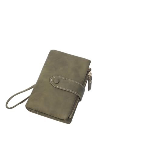 Portefeuille court pour femmes mini porte-cartes fente multi-cartes vert armée