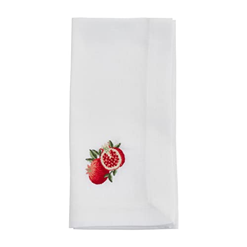 Servilletas Bordadas Saro Lifestyle Set x4 Blanco 20x20" miniatura 1