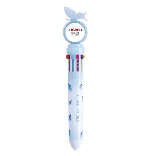Stylo à bille rétractable multicolore corps ergonomique design soleil rouge