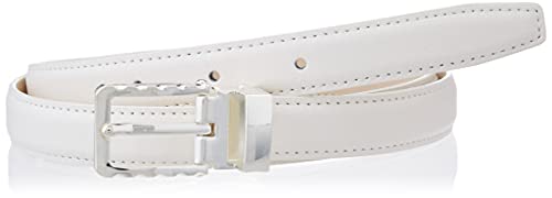 Anthoni Crown Ledergürtel Cintura, Bianca, 100