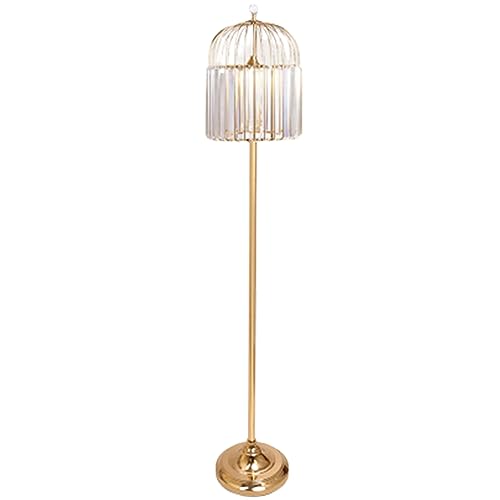 Lámpara de pie dorada de diseño alta y elegante para decoración del hogar