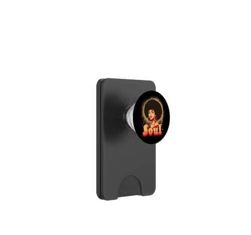 Retro 70s Funk Soul Music Lover Afro Woman Vintage Disco PopSockets PopWallet pour MagSafe