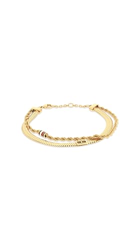 Tommy Hilfiger Jewelry Bracelet Chaîne Double pour Femme en Or Jaune - 2780982