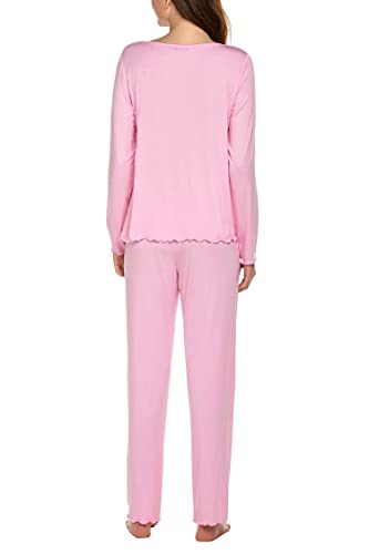 Image of Ekouaer Womens Pajama Sets 2 Piece Lounge Set Fall Winter Pajamas Long Sleeve Pjs Top and Pants Soft Pj Sets Loose Sleepwear