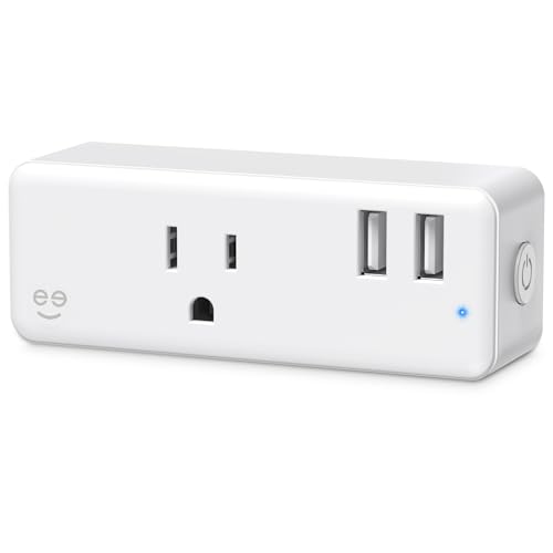 Geeni Switch + Charge Multi Port Smart Wi-Fi Plug with 2 USB Ports, Energy Saving Outlet with App Control, Compatible with Alexa and Google Home