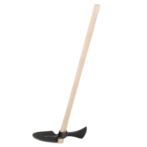 Wiedehopfhacke mit zweiseitigem Stahlkopf – Hacke & Beil in einem | runder Kopf aus gehärtetem Stahl | Stabiler Eschenstiel 105 cm | ideal für Wurzeln, hartnäckige Böden & Gartenarbeiten