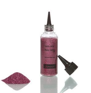 GLIMMER Body Art - Candy Pink Body Glitter Refill, 1.5 oz, Squeezable Bottle with Precision Tip