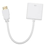 Convertisseur vga : adoptez une de conversion numérique, seul le signal vidéo est converti en signal vga, sans aucun traitement technique tel que la réduction ou l'amplification du signal, adaptateur de câble vidéo