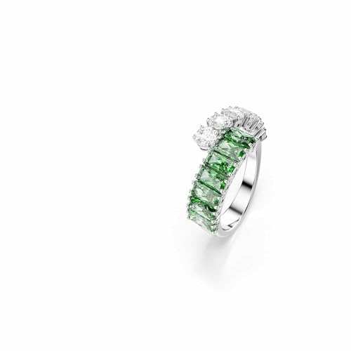 Swarovski Matrix Collectie ring, gemengde slijpvormen, groen, rodium verguld - Afbeelding 3