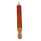 DOITOOL Leather Razor Strop and Double-layer Canvas Sharpening Strap with Hanging Buckle, Straight Razor Sharpening Cloth for Barber and Personal Shaving Use