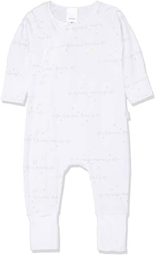 Bonds Baby Girls' Newbies Cozysuit, Bonds White and Grey, 00 (3-6 Months)