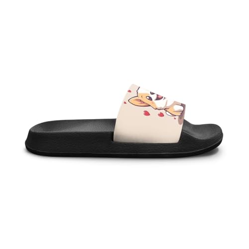 Image of Unisex Slides for Girls Boys Comfortable Slippers Slides Non-slip Shower Shoes House Fashion Thick for Indoor & Outdoor Gifts