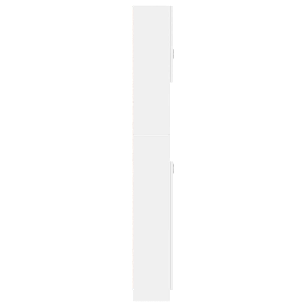 vidaXL Armadio da Bagno Bianco 32x25,5x190 cm in Legno Multistrato
