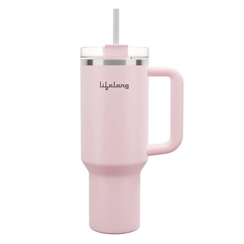 Image of Lifelong Double-Walled Vacuum Insulated Tumbler with Handle 1200ml | Keeps Drinks Hot for 5 Hours & Cold for 9 Hours | Recycled Stainless Steel, Leakproof Lid & Comfort-Grip Handle