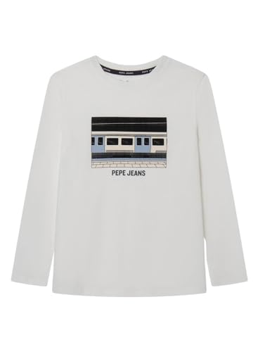 T-shirt Pepe Jeans Nealson garçon avec logo brodé résistant