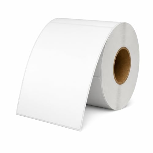 SmithPackaging 101 x 152 mm (4x6) Direct Thermal Shipping Labels 500 Premium White Self-Adhesive Labels Roll Compatible with All Thermal Printers Printers for Amazon Royal Mail [1 Roll]