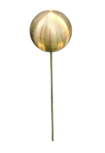 Jürgen Bocker Garten-Ambiente Gartenstecker Rosenkugel 10 cm mit Stab 80 cm aus Edelstahl Gold matt gebürstet