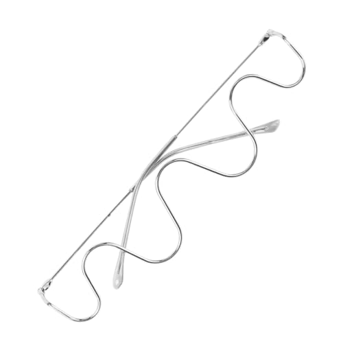 PartyKindom Spectacle Frame Diamond Accents Stylish Metal Photography Glasses for Festivals