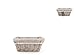 H&h cestino pane quadrato, vimini, 21cm