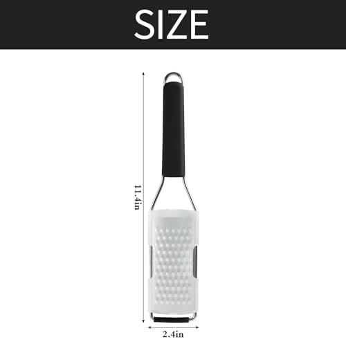 Image of Cambom Cheese Grater Lemon Zester, Graters for Parmesan Cheese, Lemon, Citrus, Garlic, Nutmeg, Chocolate, Fruits, Vegetables, Ginger, Vegetable & Cheese Shredder with Stainless Steel Coarse Blade