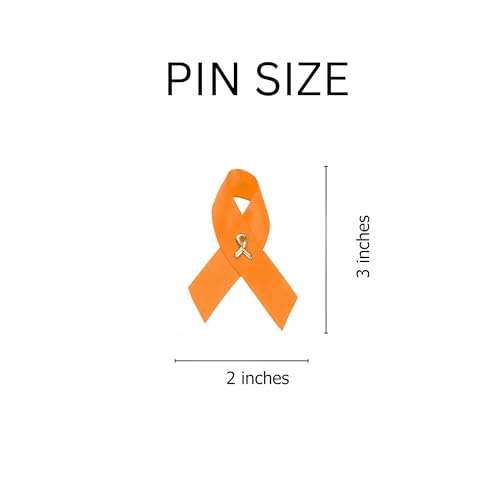 Image of 1 /2 /5 /10 /25 /50 /100pcs Satin Awareness Ribbon Pins (Pick your color), for Cancer & Disease Awareness, Bulk Quantities for Fundraising, Events, Gift Giving