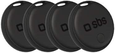 SBS Track My Dot Kit, Set de 4 Localisateurs Smart Tag compatible...