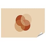 islandburner Premium Poster Harmonisches Kreise-Wandbild 