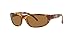 Ray-Ban Men's RB4033 Predator Rectangular Sunglasses, Havana/Polarized Brown, 60 mm