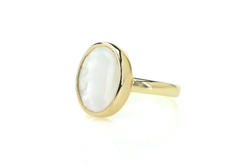 Bague empilable en or et nacre le cadeau artisanal idéal pour elle