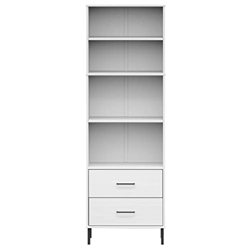 Librerías de madera maciza duraderas: modelo premium Oslo en blanco 5