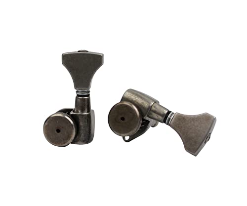 Guyker Locking Guitar Tuners (3R + 3L) - 1:18 Ratio Classic Open Gear Lock Tuning Key Pegs Machine Head Replacement For Electric, Folk Or Acoustic Guitars - Relic #TOP4