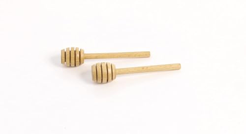 Honey Dipper Stick, Individually Wrapped, Honey Jar Spoon Or Honey Wands Mini Premium Wooden 3 Inch Pack of 12