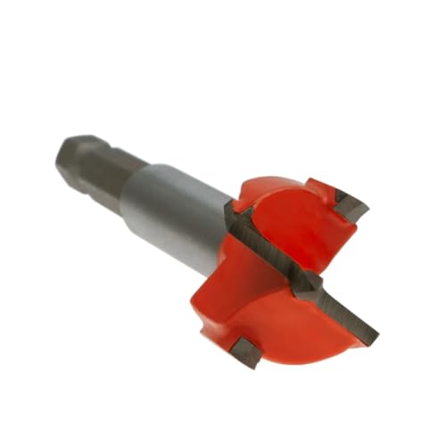 Forstner Drill Bit 2PCS 26mm Hex Wood Cutter Boring Hole Tool Hinge Woodwork Drilling Kit for Woodworking DIY Tools Cabinet Mounting Plates Kitchen Cupboard Wooden Furniture Carbide Steel (26x90mm) - Image 3