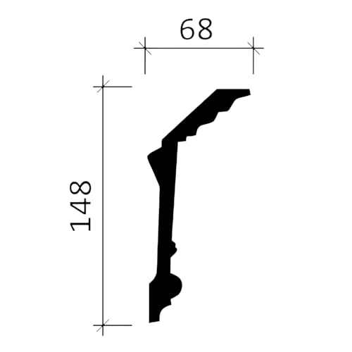 Corniche flexible 150163F Profhome polyuréthane moulure plafond flexible 200cm - 5