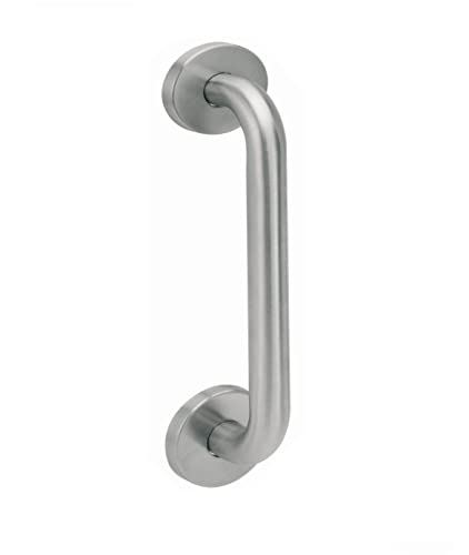Asa tirador manillon material acero inoxidable 18/8 para puertas correderas manija tubular de 19mm de grueso rosetas redondas de 53mm de diámetro,cinco medidas de largo (125mm)