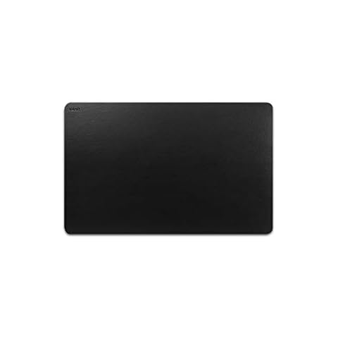 Nekmit Leather Desk Blotter Pad 17 x 12 Inches, Waterproof, Non-Slip, Black, Ideal for Home and Office Cover