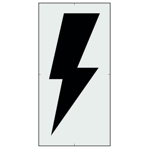 Stencil Stop Lightning Bolt Stencil - Reusable for DIY Projects, Painting, Drawing, Crafts - 14 Mil Mylar Plastic (3.75 x 9 inches) Cover
