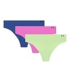 Under Armour UA PURE STRETCH NO SHOW THONG -SOLID 3PK, RETRO GREEN, L