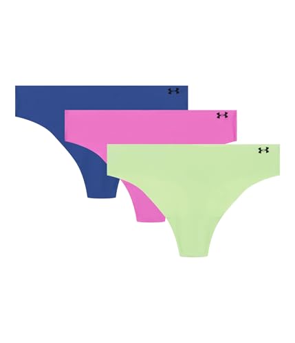 Under Armour Women's 3-Pack Pure Stretch No Show Thong Underwear, All-Day Comfort & Ultra-Soft Fit