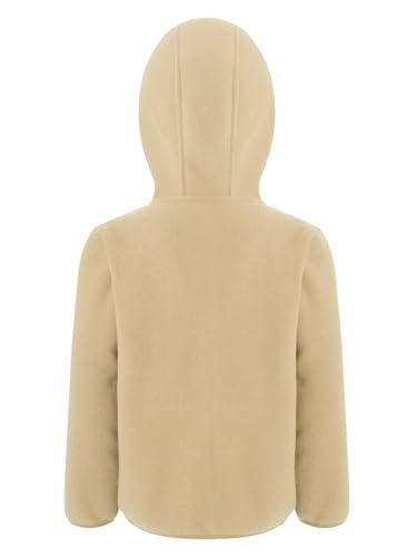 Kids Girls Boys Fleece Hooded Jacket Long Sleeve Sweatshirt Zipper Sherpa Coat for Outdoor Camping Hiking2