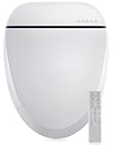 Aquonderful Bidet Toilet Seat, Smart Unlimited Warm Water, Electronic Heated Toilet Seat with Remote Control, Turbo Wash, Dryer, Rear and Front Wash, Slow Closes, Night Light, White, 102S-W