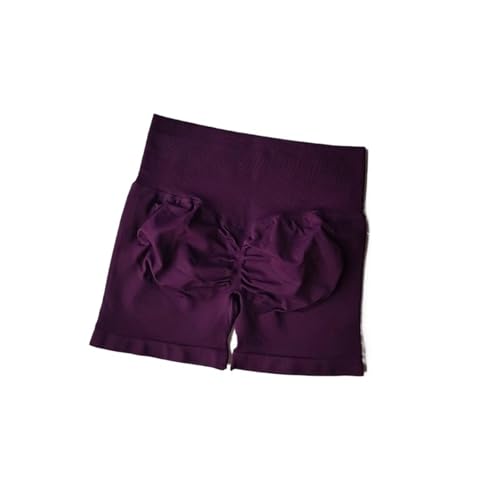 Yoga Pantalones Cortos Pantalones Cortos de Yoga for Mujer, Cintura Alta, Deportes Verano, Estiramiento Cadera, Levantamiento Abdominales, Fitness(Rose,L)