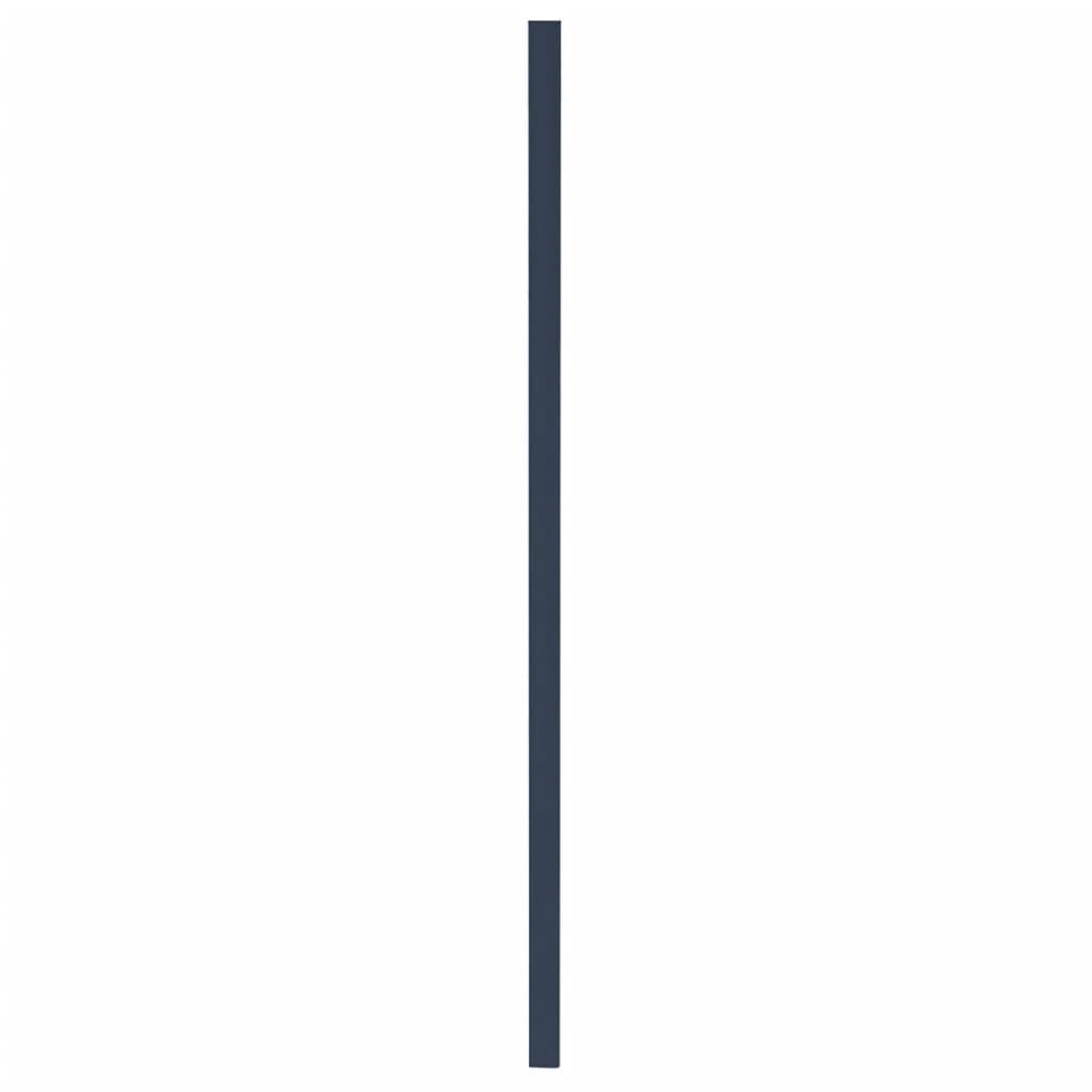 Furniture Select Lot de 10 poteaux de clôture en acier galvanisé Gris 150 cm