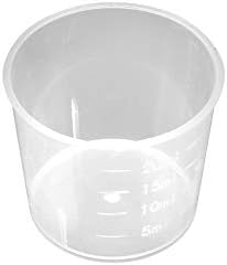 Distinct® 10pcs 20ml Plastic Kitchen Baking/Lab Graduated Measuring Cup Liquid Container Measure Tools with Scale