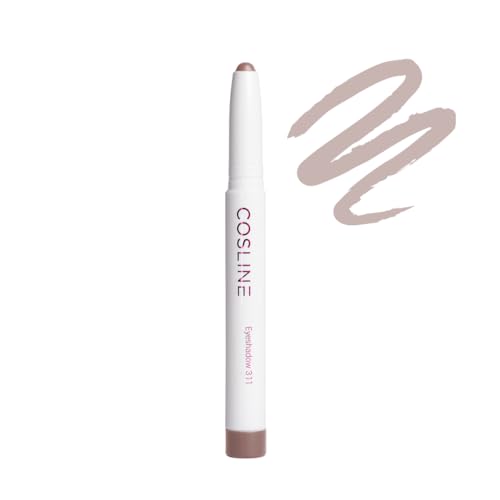 COSLINE Eyeshadow Taupe 311 Lidschattenstift Langanhaltende Formel Stick mit cremiger Textur Wischfest Made in Germany