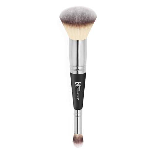 IT Cosmetics, Brocha Dual para Base de Maquillaje y Corrector, Mejor Acabado, Cerdas Resistentes y Ultrasuaves, Heavenly Luxe Complexion Perfection No. 7 IT Cosmetics, Brocha Dual para Base de Maquillaje y Corrector, Mejor Acabado, Cerdas Resistentes y Ultrasuaves, Heavenly Luxe Complexion Perfection No. 7