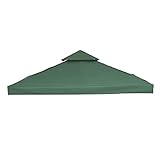 Outsunny Ersatzdach Pavillondach für Metallpavillon Gartenpavillon Partyzelt Gartenzelt Polyester 3x3m Dunkelgrün