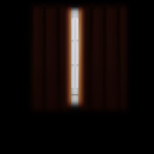 Image of LEMOMO Orange Blackout Curtains 66 x 63 Inch Length /Set of 2 Curtain Panels /Thermal Insulated Room Darkening Blackout Curtains for Bedroom