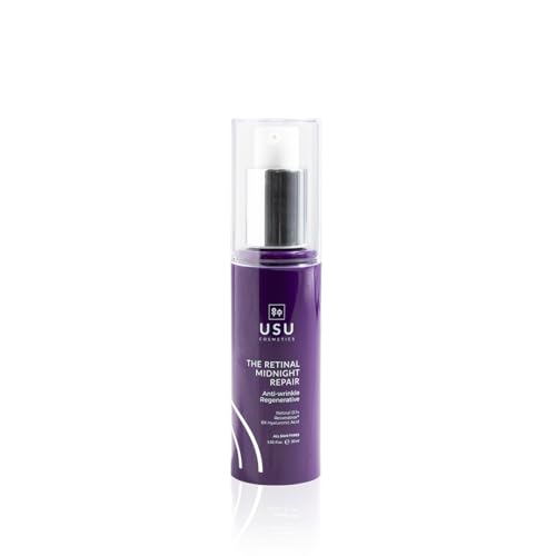 The Retinal Midnight Repair USU Cosmetics - Esencia crema facial noche con Retinal 0.1%, Resveratrox® y 8X Ácido hialurónico - Antiarrugas, reafirmante, antimanchas, piel luminosa - 30 ml