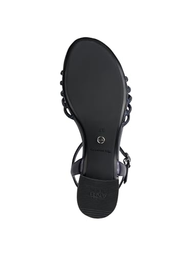 Tamaris Damen Sandalette mit Blockabsatz, blau, 40 EU